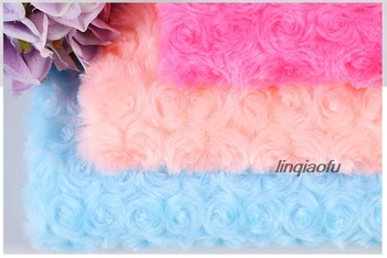 

New plush fabric Brush flower small rose toy home textile shoe fabric