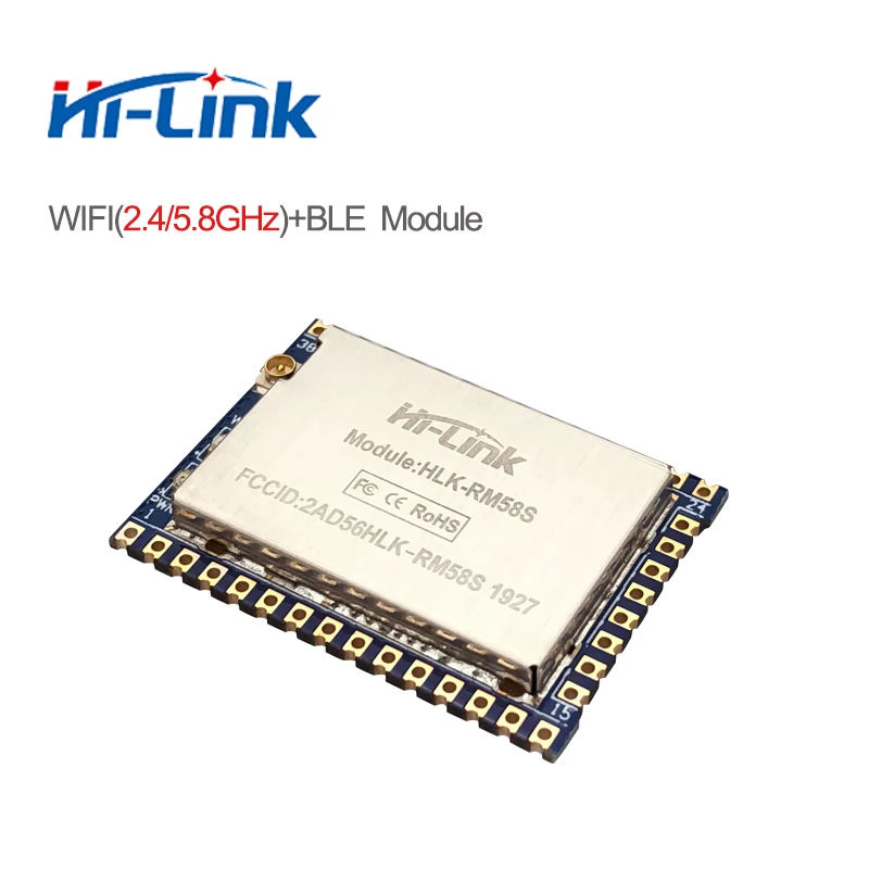 

Free shipping New low power consumption HLK-RM58S 2.4G 5G dual band serial wireless WIFI module with long distance transmission