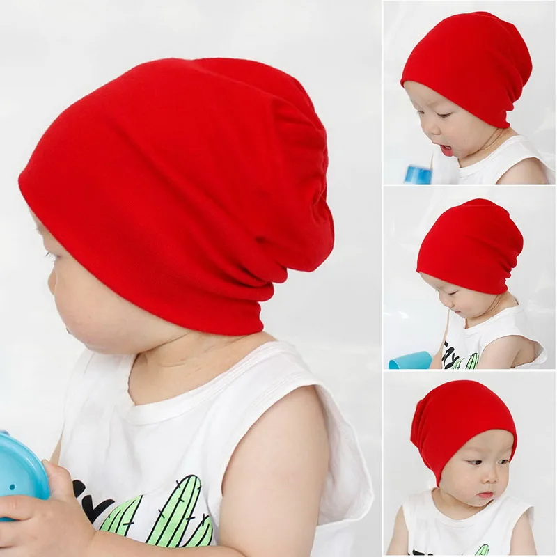 

MoneRffi Cute Kids Baby Slouchy Hat Solid Color Soft Winter Warm Beanies Hats Toddlers Caps Oeak Winter Baby Warm Hat