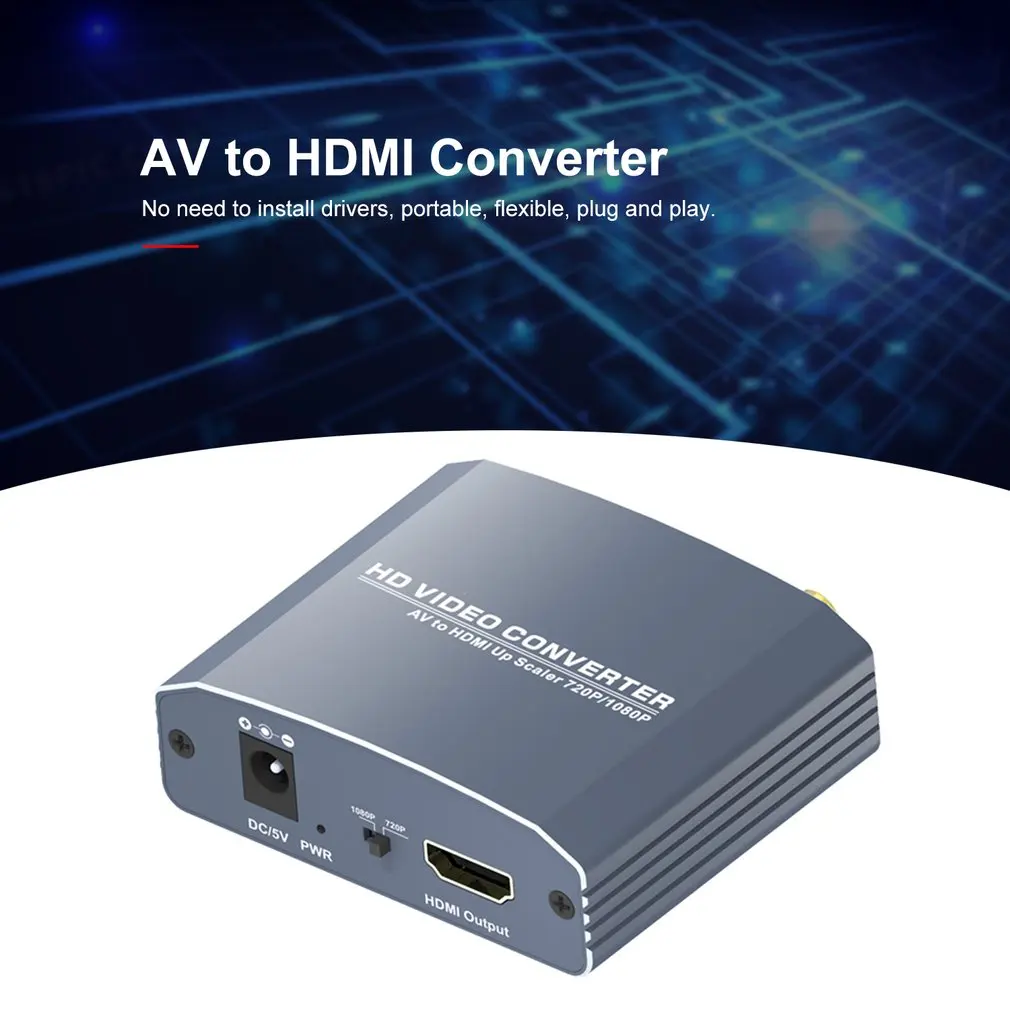 CVBS к HDMI+ стерео конвертер поддержка масштабирования 720 P/1080 60 Гц разрешение для PAL NTSC3.58 NTSC4.43 SECAM PAL/M PAL/N