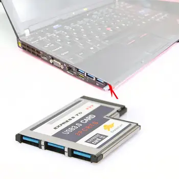 

3 Port Hidden Inside USB 3.0 USB3.0 to Expresscard Express Card 54mm Adapter Converter Backward Compatibility