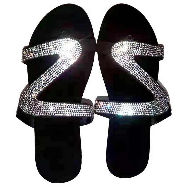 Вьетнамки; Zapatos De Mujer; модные шлепанцы с бантом; женские нескользящие шлепанцы; летняя пляжная обувь без застежки на плоской подошве - Color: silver(style2)