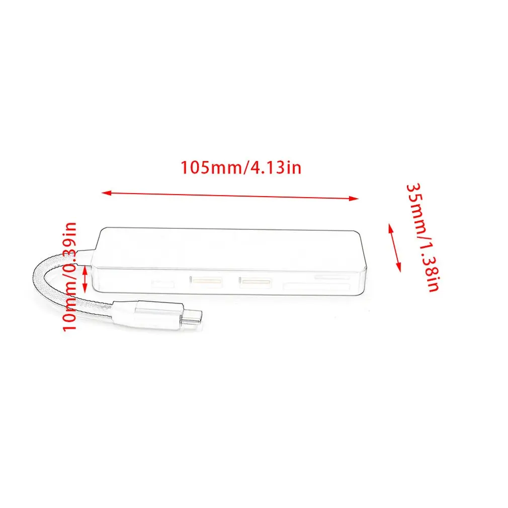 5 в 1 USB концентратор type-C до 4 порта USB3.0+ USB2.0+ TF/Micro SD+ SD type C PD адаптер зарядки USB-C кардридер для Mac
