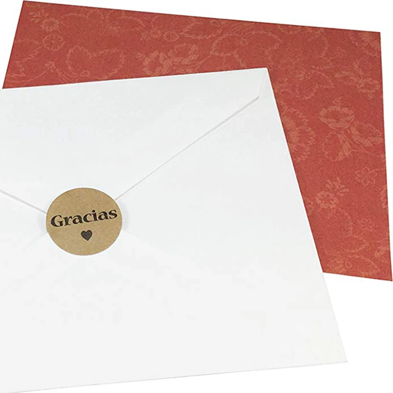  Merci French Gracias Spanish Thank You Stickers 1 Inch Round for Thank You Card Wedding Invitation  - 4.00012E+12