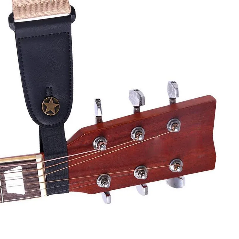 Support de sangle de guitare en cuir Portable et Durable, serrure de  sécurité à bouton avec fixation en métal solide, s'adapte au-dessus du cou  sur la tête - Type Brown