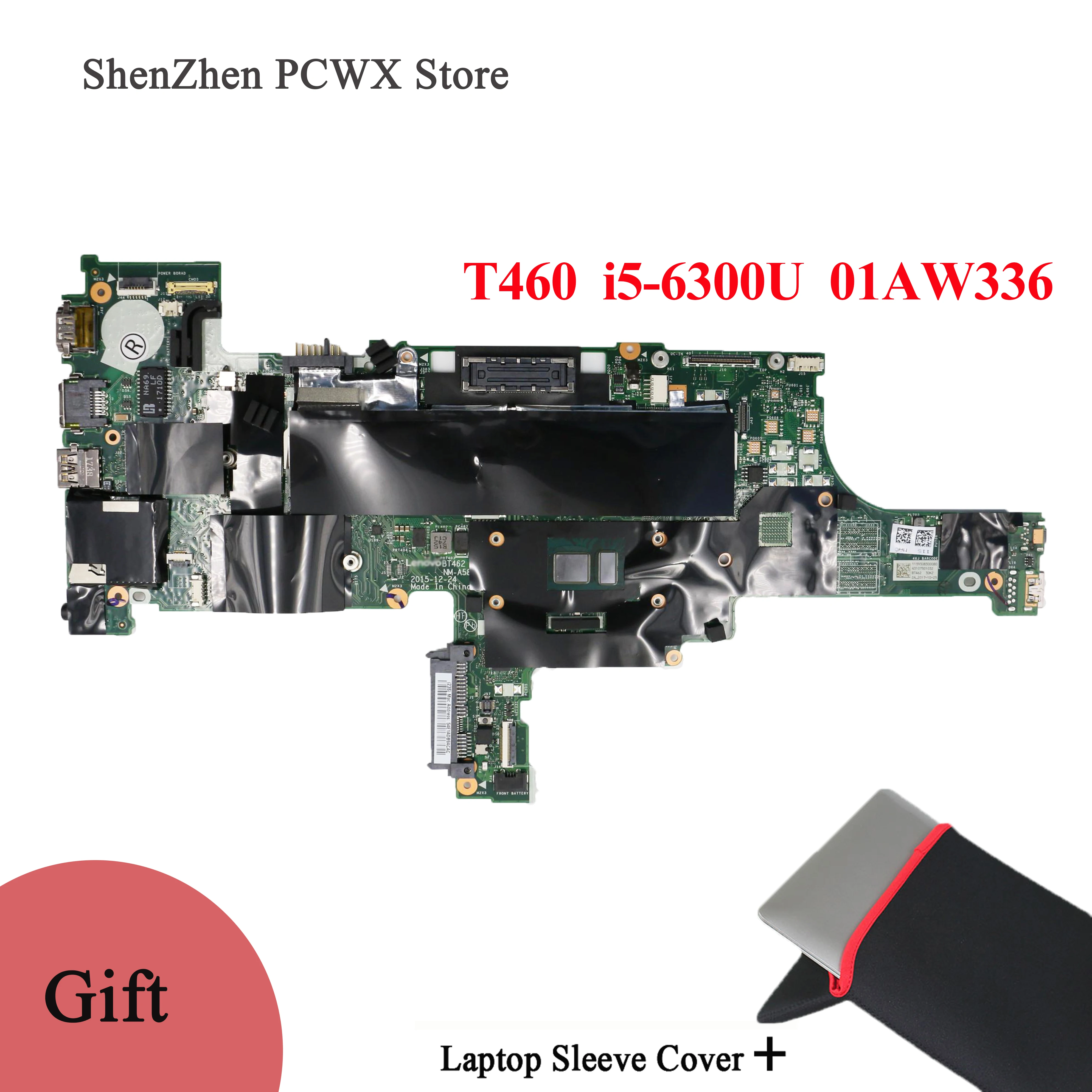 

for Lenovo ThinkPad T460 Laptop Motherboard BT462 NM-A581 with CPU i5-6300U Integrated Graphics Card 01AW336 Free Delivery