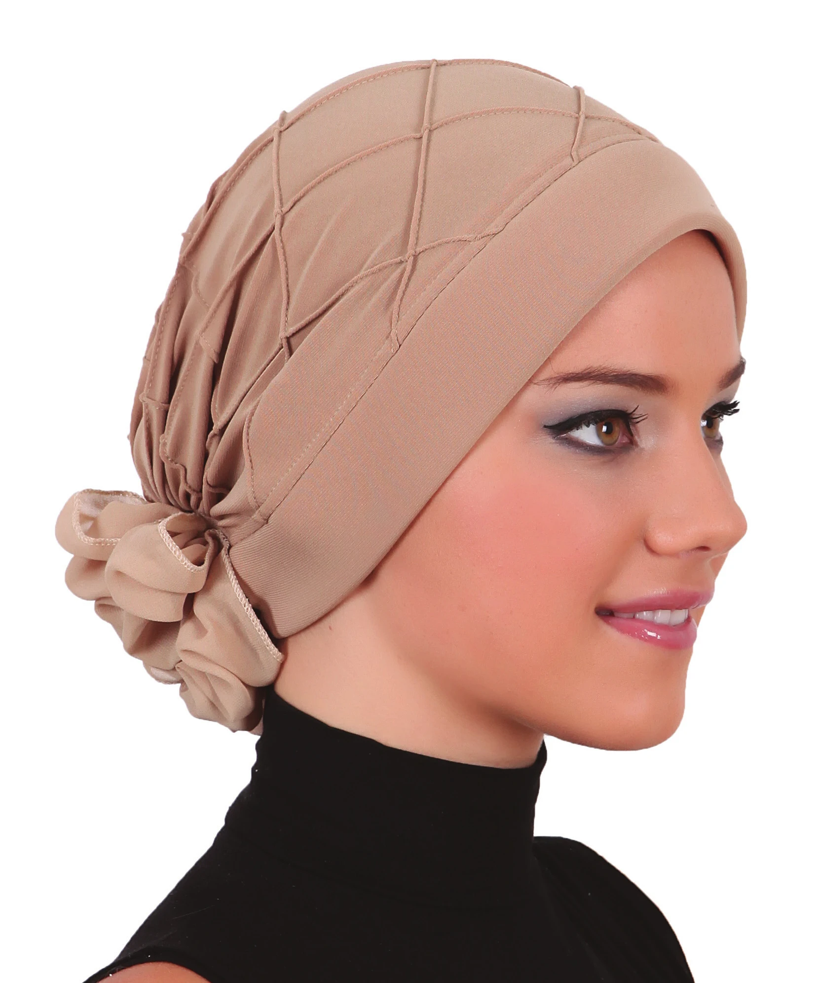 2022 New Fashion Ribbed Ready Made Turban Hijab Bonnet Scarf Cancer Cap Special Women Product Beret Bandana Shawl Muslim Chemo All Season Lame Pearl Bead