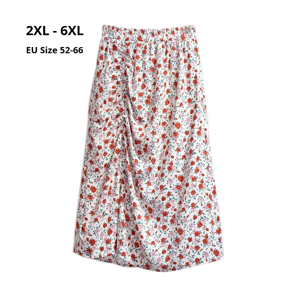 Женские юбки размера плюс 6XL 5XL 4XL 3XL 2XL Российские размеры 66 62 58 54 52 летние