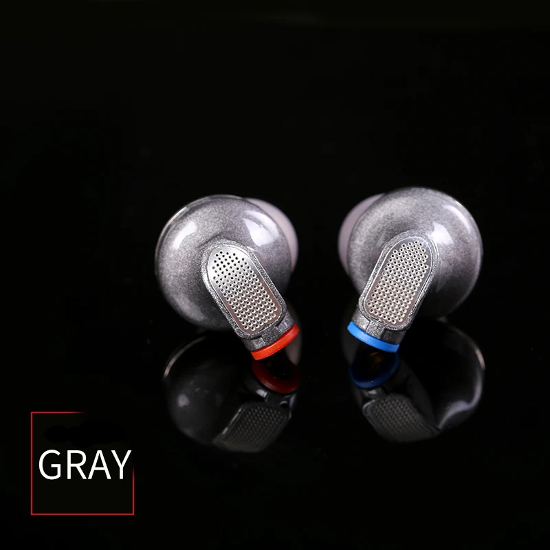 Gray with mic SENFER DT6 Pro в ухо наушник 1DD+ 2BA Динамический драйвер блок HIFI наушник с MMCX съемный Отсоединяемый кабель металлический наушник - Цвет: Gray with mic