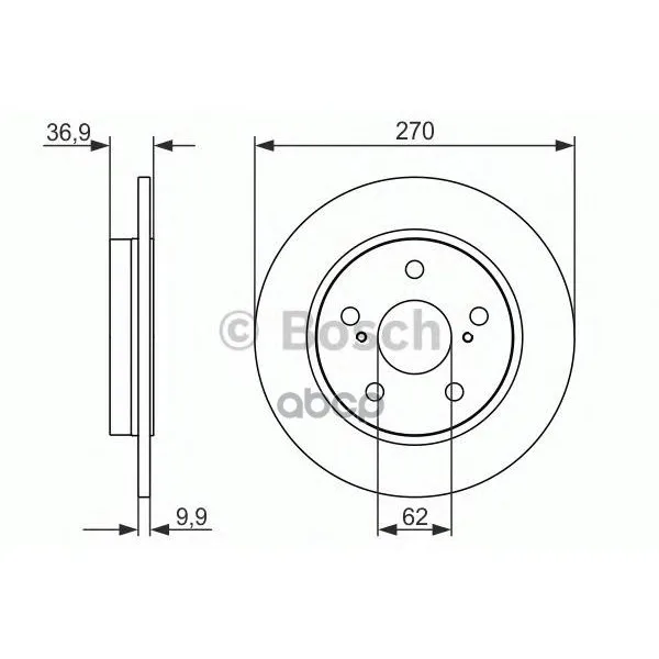 Тормозной Диск Задний 0986479519 Bosch арт. 0986479519