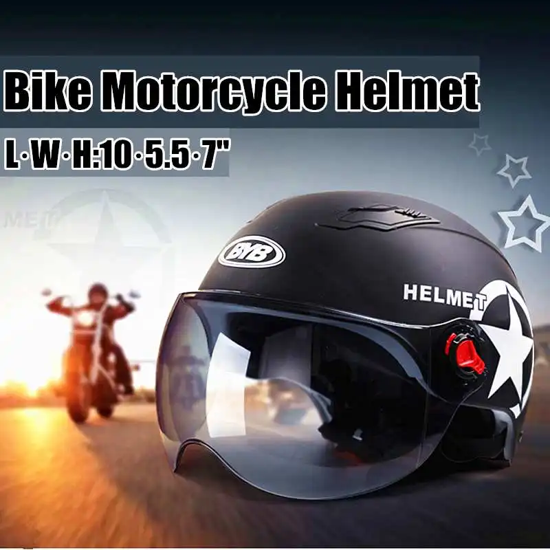 Шлем безопасности для мотоцикла скутер велосипед Открытый лицо половина бейсбольная кепка анти-УФ защитный шлем-каска мотокросса шлем