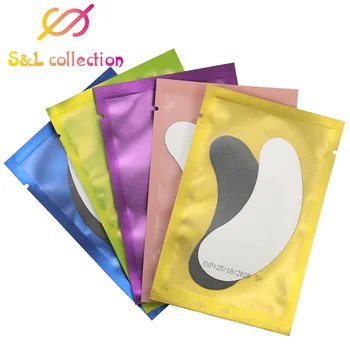 

Black film Eyes Gel Patches For Eyelashes Extension Tools Pearl 50 pairs Eye Tips Sticker Wraps Make Up Tool Under Eye Pads