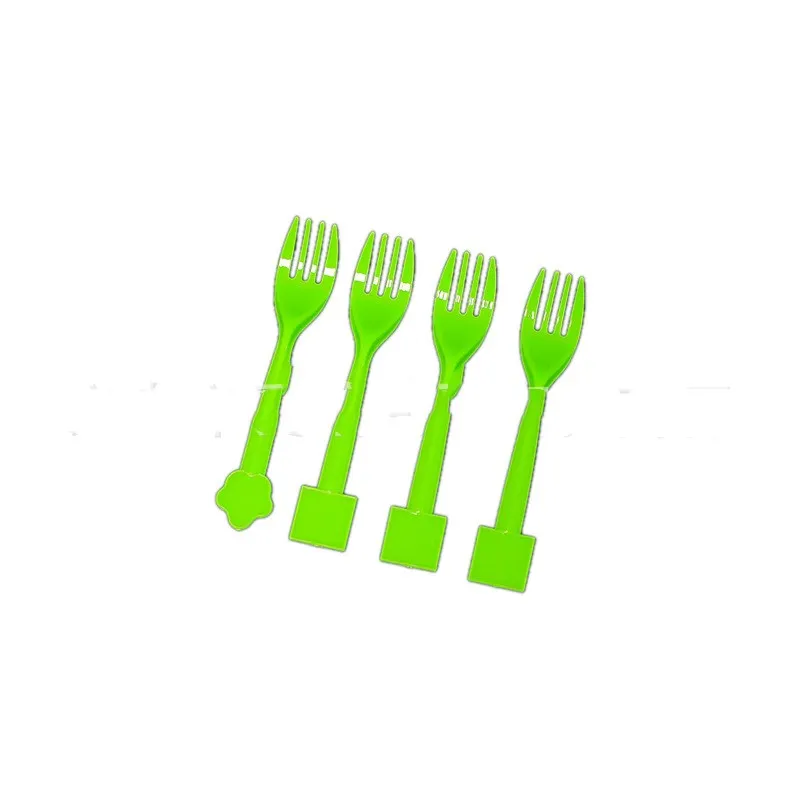 fork 10pcs Животный лес тема Вымпел для вечеринки баннер с надписью торт Топпер тарелки шляпа ребенок день рождения украшение одноразовая посуда - Цвет: fork 10pcs
