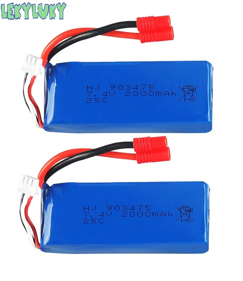LEKYLUKY 7 4 V 2000 mAh для квадрокоптера X8C X8W X8G R/C литий полимерный аккумулятор большой