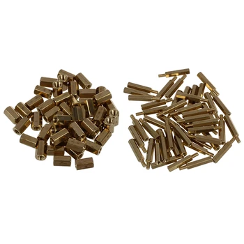 

50 Pcs M3 Male x M3 Female Screw PCB Stand-Off Spacer Hex 26mm Length & 50 Pcs Metal Hex M3 Female Screw 8mm Body