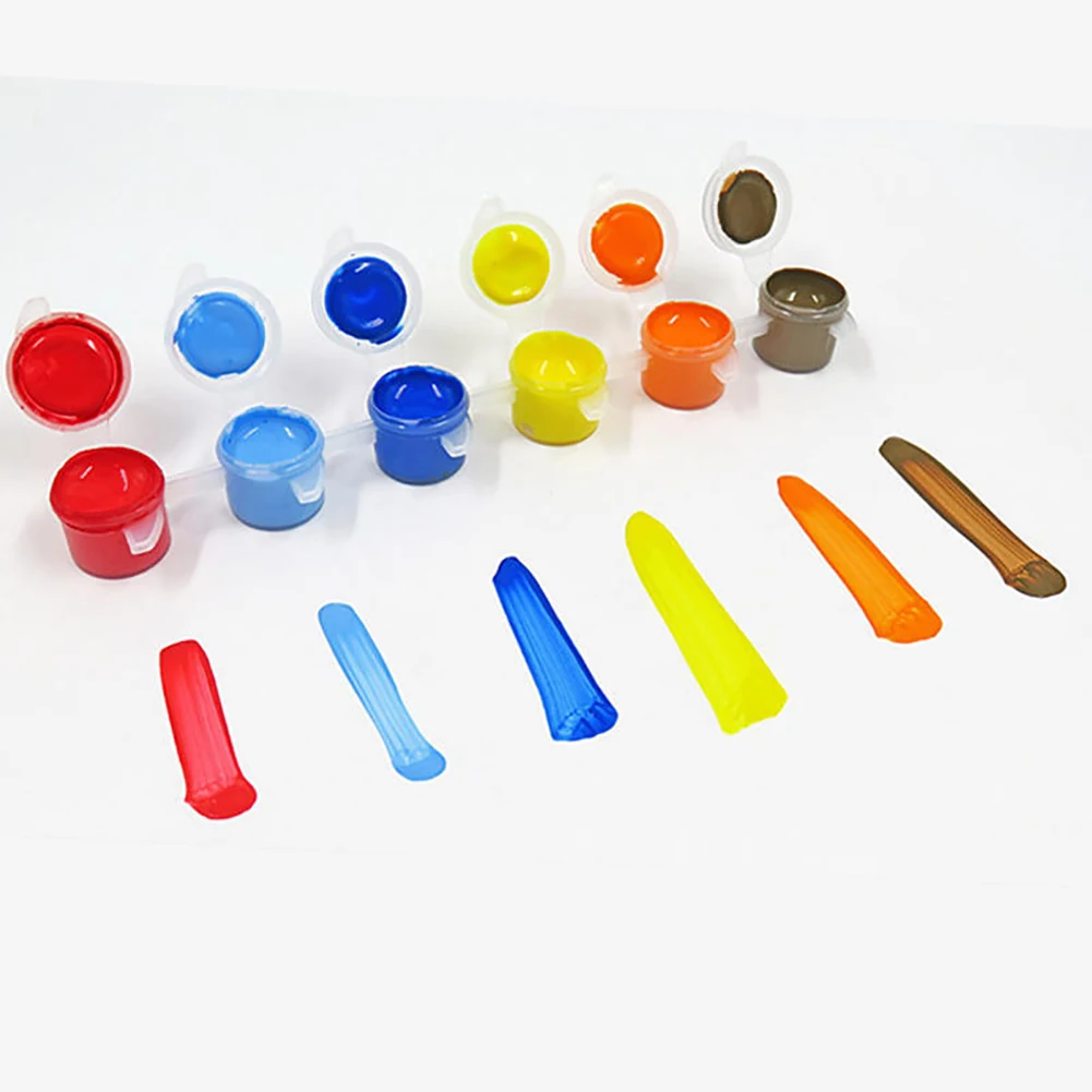 12Pcs/Set 3ML Acrylic Painting Pigment Paint Brush Set DIY Art Craft Drawing Tool smooth Painting Pigment Set DIY Tool