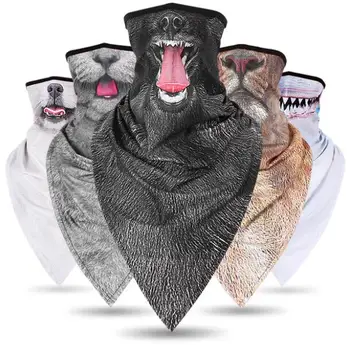 

Motorcycle 3D Cat Animal Bandana Fleece Warmer Magic Scarf Neck Gaiter Half Face Mask Ghost Monkey Ear Cover Neck Tube Face Shie