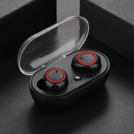 OLLIVAN, беспроводные наушники для женщин, Bluetooth 5,0, наушники с сенсорным управлением, спортивные наушники, белые, игровые, для мобильного телефона - Цвет: Black red