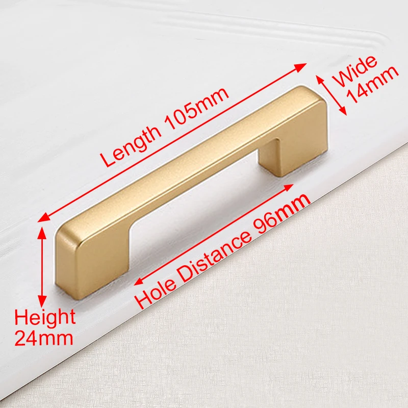 Handle-818C-96G KAK Европейский стиль матовые золотые ручки шкафа Твердый алюминиевый сплав кухонный шкаф ручки для выдвижных ящиков оборудование для обработки мебели - Цвет: Handle-818C-96G