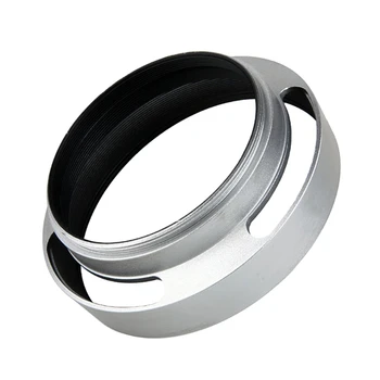 

43mm Aluminium Silver Lens Oblique Cover Internal thread Hood For Leica Slr