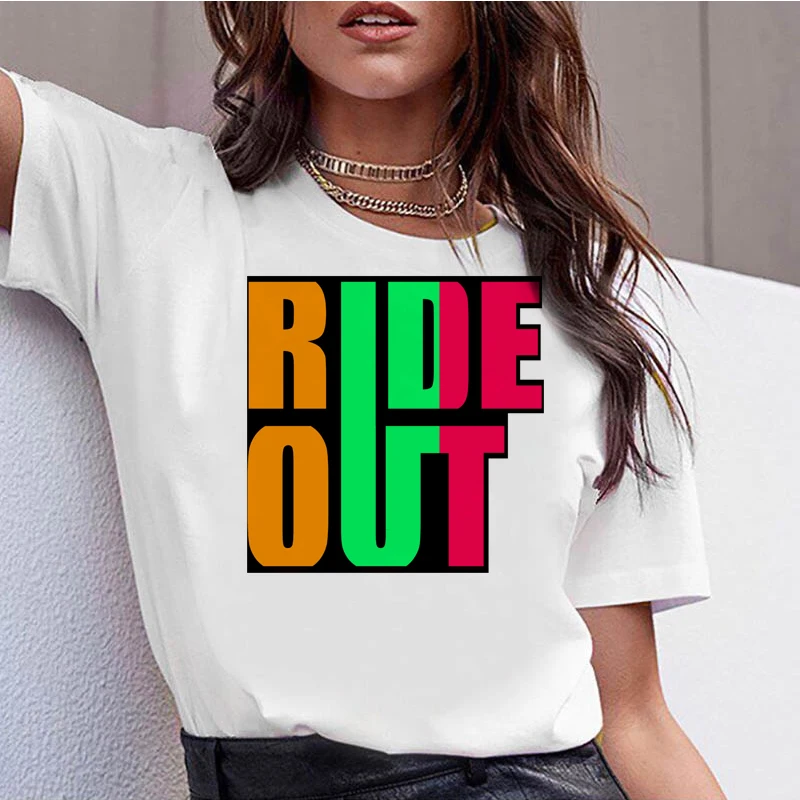 202916_T Shirt Casual O-Neck Short Sleeves Women T-shirt Hipster Cool Graphic Tee |