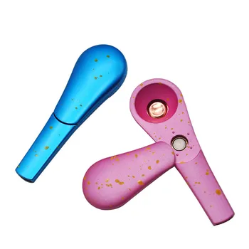 

New Metal Spoon Pipe Magnet Creative Personalized Dot Gift Set Metal Pipe Cross-Border Supply Cigarette Accessories