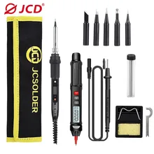 

JCD Soldering Iron Set With Digital Multimeter 80W 220V/110V Adjustable Temperature LCD Display Solder Iron Mini Pen Multimeter
