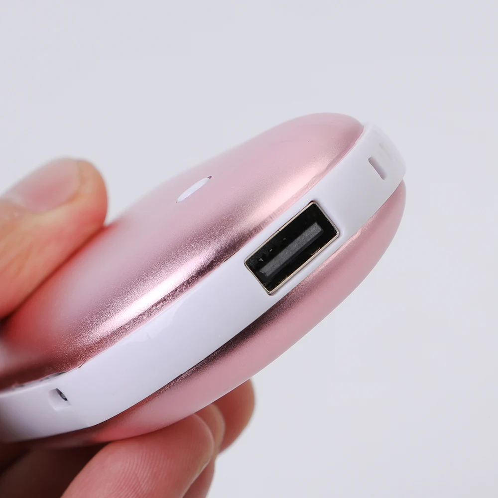 5000 мАч USB перезаряжаемая электрическая грелка для рук зимняя галька двустороннее Отопление мини 5 в долгий срок службы карманный внешний аккумулятор 2 в 1