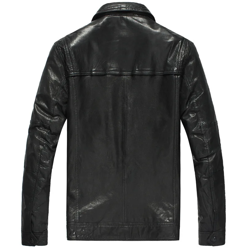 

Genuine Leather Jacket Men 100% Sheepskin Coat Motorcycle Jacket Man Short Vintage Real Leather Jackets DK105 YY289