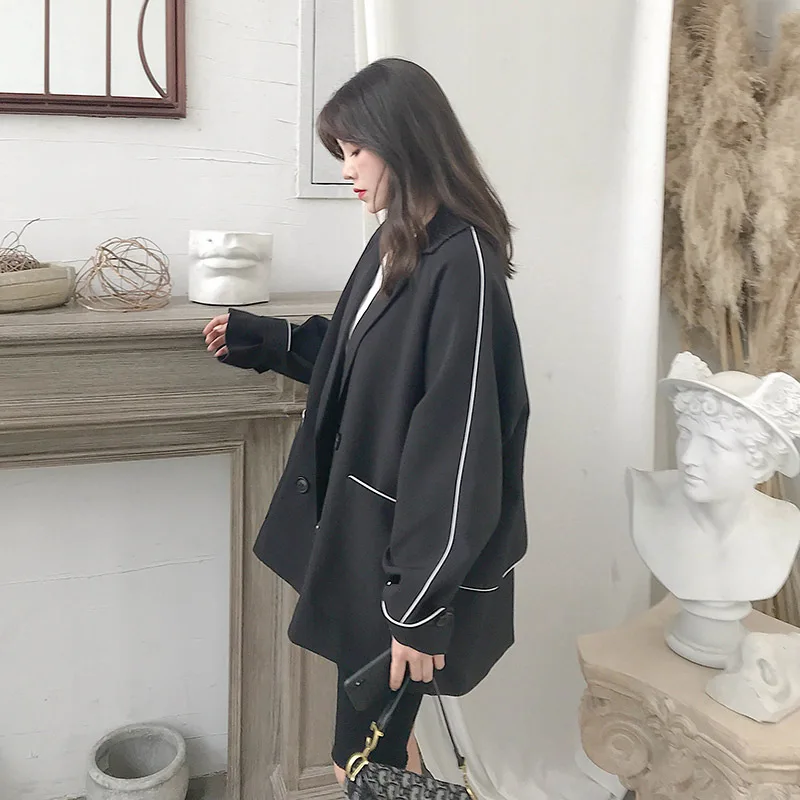 

Coat Women's 2020 New Style Spring And Autumn Korean-style Loose Casual INS Versatile Slimming Trench Coat Suit Tops Retro Fashi