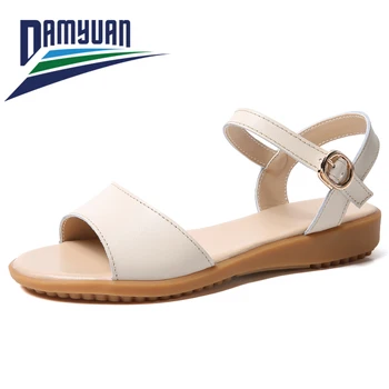 

Damyuan 2020 New Ladies Women's Summer Sandals Flats Shoes Slip on Elastic Band Peep Toe Female Summer Shoes Platform Flat