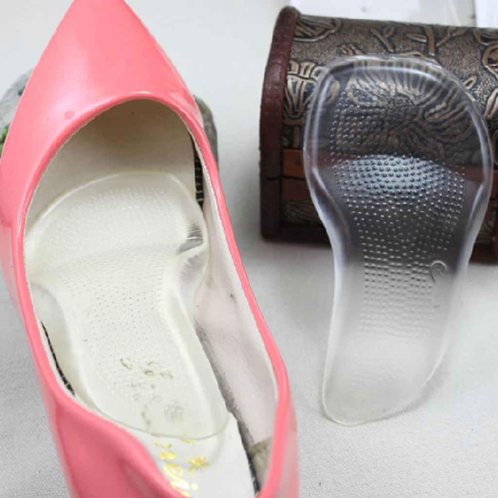 1 Pair Silicone Gel Forefoot Shoes Cushions Arch Support Pad Inserts for Arch Support Relieve Stress of Wearing High-heel Shoes