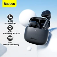 Baseus E8 prawdziwe słuchawki bezprzewodowe TWS słuchawki Bluetooth 5.0 Low Latency słuchawki do gier HD Stereo douszne do iPhone 12 Xiaomi