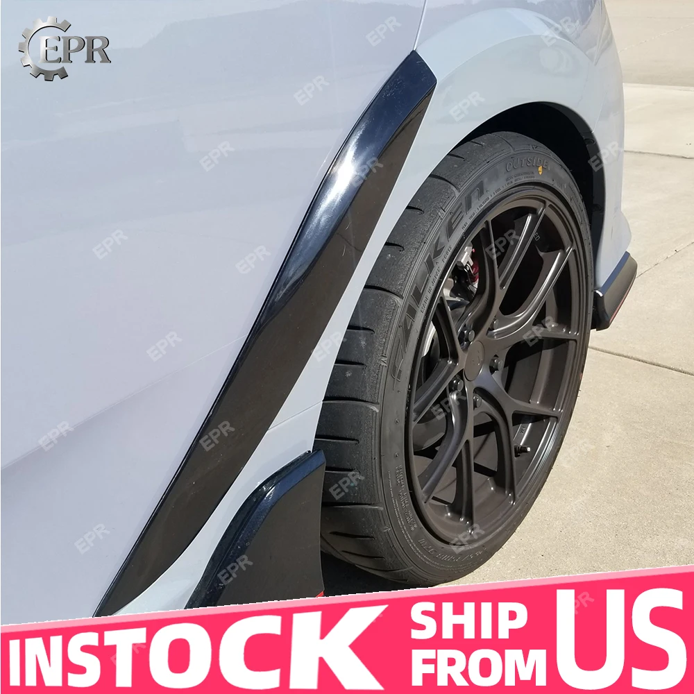 

(Free Shipping US Warehouse) Carbon Rear Fender Trim For Civic Type R FK8 VRSAR1 Style Rear Fender Add (5 Door Hatch)