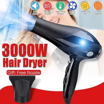 

3000W Electric Hair Dryer Professional Adjustable Speed Anion Hairdressing Salon Hot and Cold Wind Travel Hair Dryers 6 modes