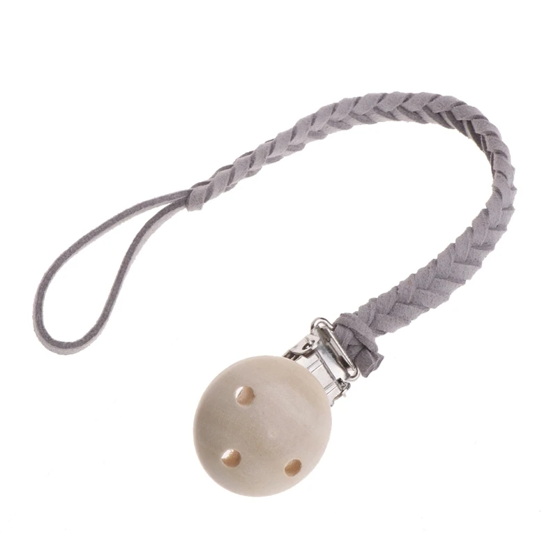 

Leather Pacifier Clips Chain Dummy Clip Pacifier Holder Nipple Soother Chain For Infant Baby Feeding H37A