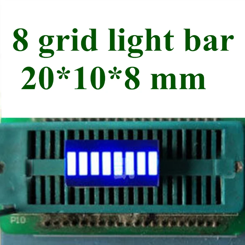 20pcs 20*10mm light bar 8 grid digital tube Red Green Blue Yellow White LED digital light bar 10 segment LED display led light led strip light led modules led module