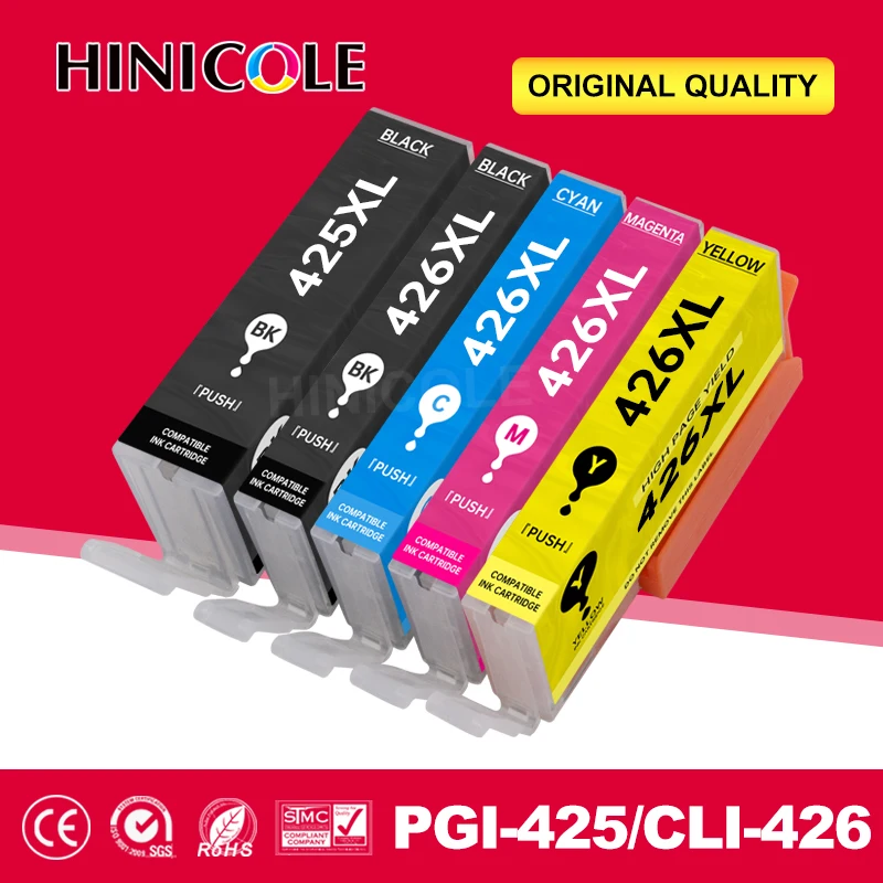 PGI 425 для CANON MG5240 MG5140 MG5340 IP4840 IP4940 MX884 IX6540 MX894 MX714 принтер PGI-425 CLI-426 картридж с чипом |