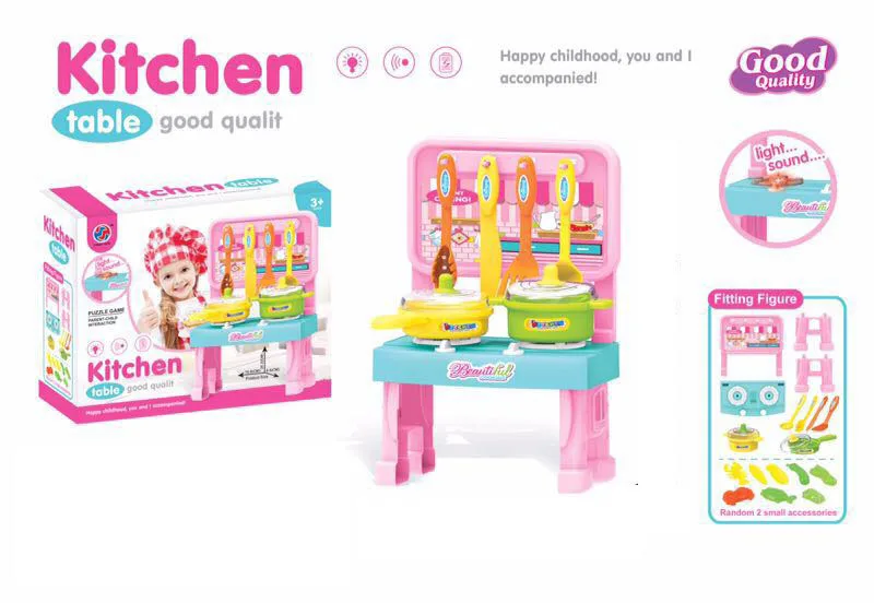 Игровой домик, кухонная посуда, детская посуда, игровой кухонный стол, игровой домик, кухонные чемоданы игрушки, набор