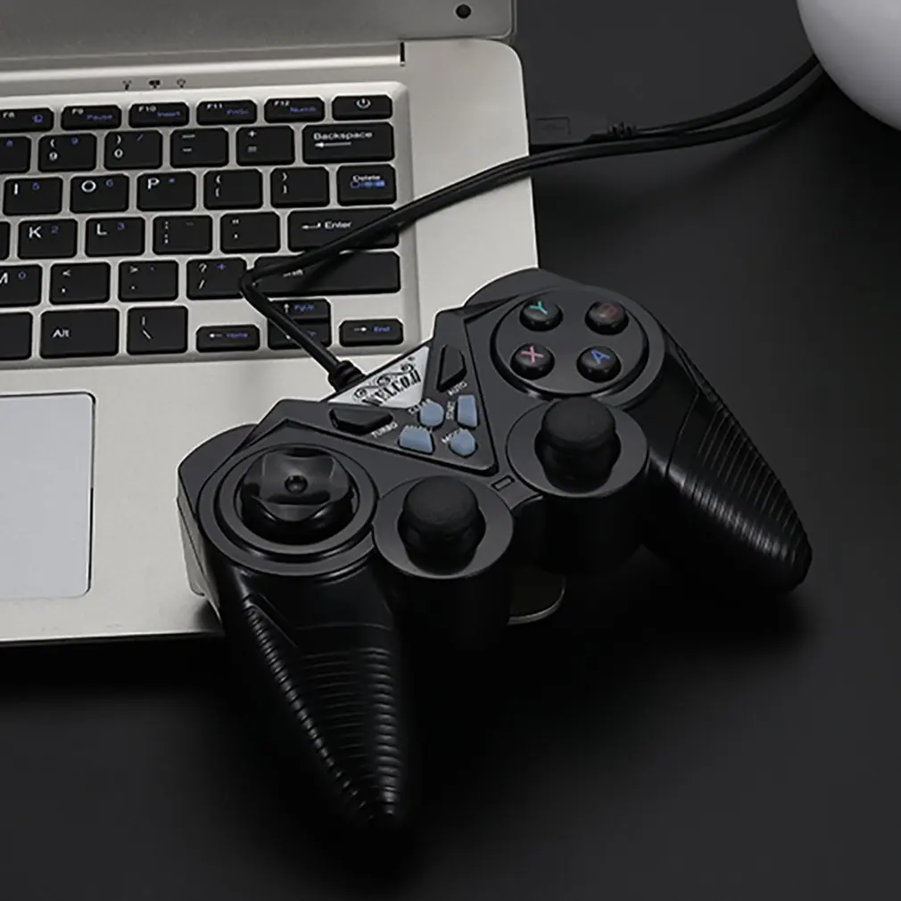 USB Проводная Вибрация игровой коврик ПК контроллер Джойстик Android черный геймпад для телефона компьютер для Win/XP/для PS3 для ТВ