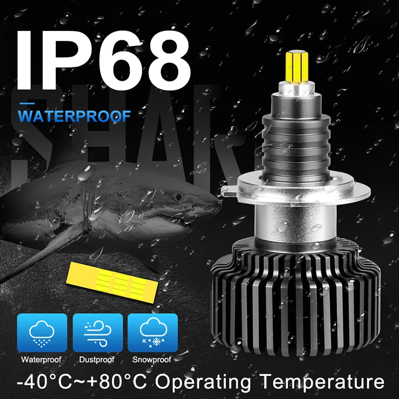 H1 H7 LED H8 H11 9005 HB3 9006 HB4 Автомобильная фара Лампа 6000K 45W 18000LM 9012 hir2 3D 360 ° свет турбо led