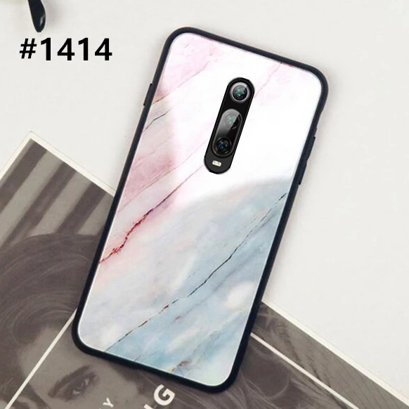 1414 Для Xiaomi Redmi Note 8 Pro чехол Роскошный Мраморный закаленное стекло Жесткий Чехол для Redmi Note 8 7 Pro Модный Цветной чехол для телефона - Цвет: 1414
