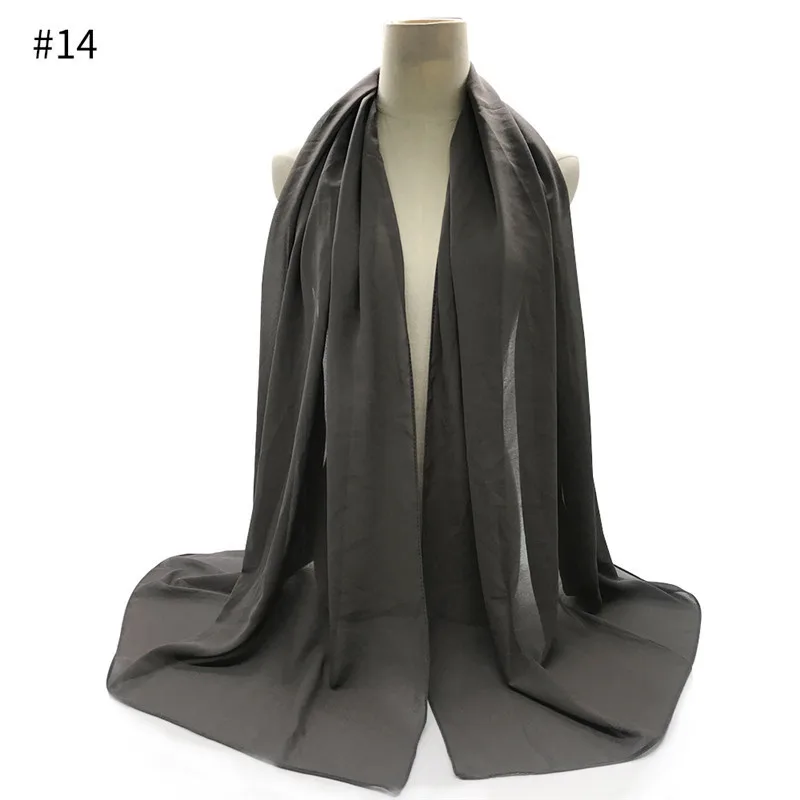 70*180cm bubble chiffon muslim headscarf for women solid color hijab scarf shawls and wraps hijab femme musulman kopftuch