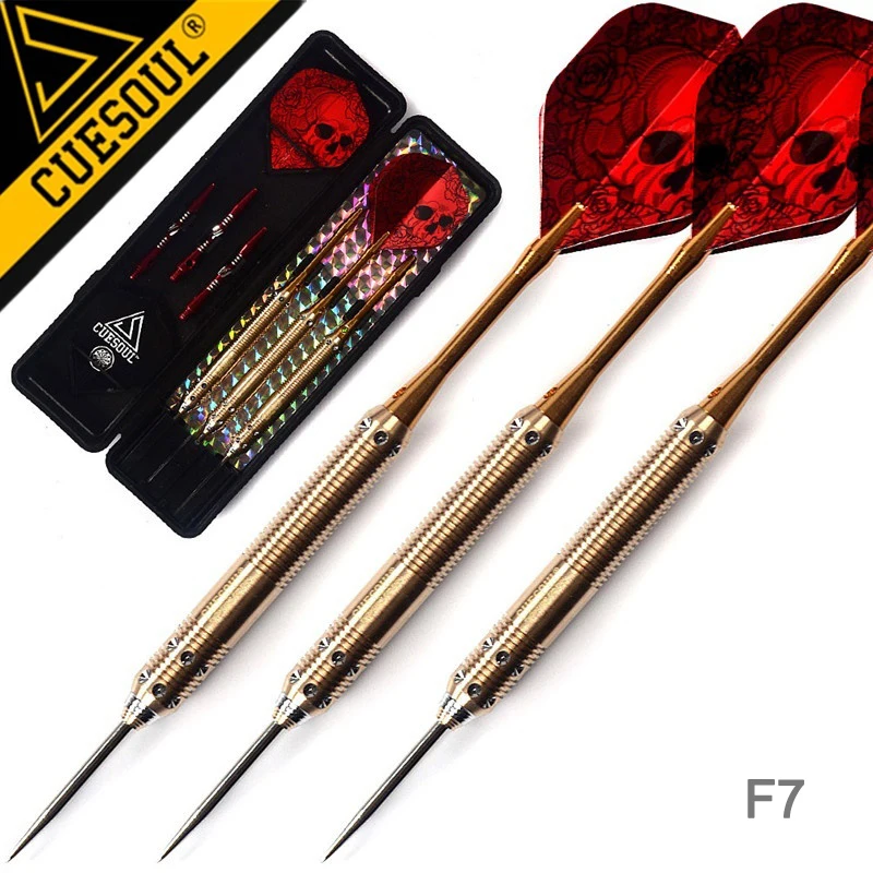 F7-23g 3 шт./компл. 8 Тип CUESOUL Дракон серии Профессиональный 23 г/25g/27g Сталь наконечник Дротика комплект черного и золотого цвета Дротика тела и Дротика Перелёты - Цвет: F7-23g