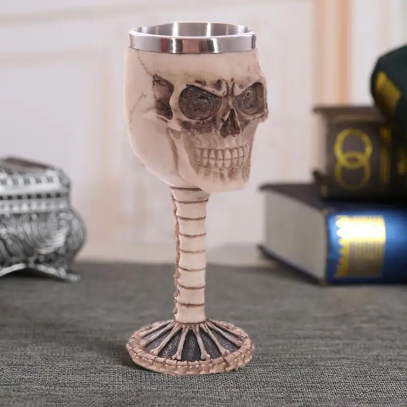 Творческий Готический Череп смолы ужас руки 3D Кубок из нержавеющей стали вина чашки вечерние Декор пивная кружка Ретро Бар Хэллоуин бутылка