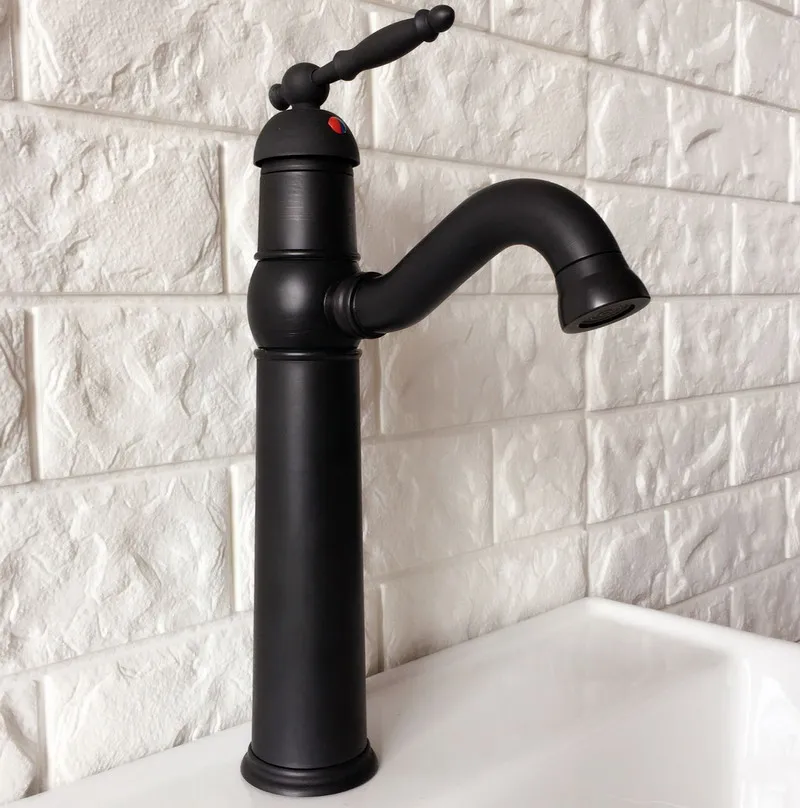 

Black Oil Rubbed Bronze Kitchen Faucet Single Lever Mixer Basin Taps tnf367