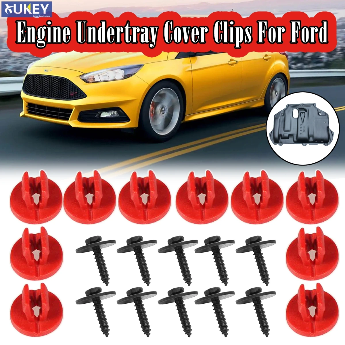 10 Set T30 Engine Splash Shield Guard Undertray Cover Screws Bolt Nut