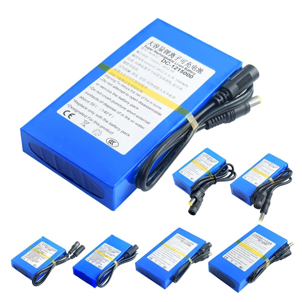Высокая емкость 4800-20000mAh перезаряжаемый портативный литий-ионный аккумулятор с переключателем вкл/выкл DC 12V для камеры DVD tv СВЕТОДИОДНЫЙ фонарь