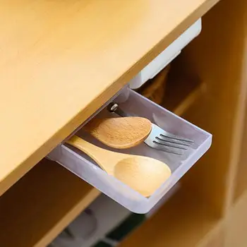 

Creative Desk Hidden Drawer Storage Box Paste Type Desktop Finishing Box Pencil Stationery Storage Rack Makeup Storage Box