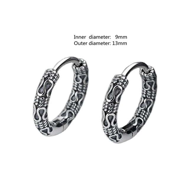 Huggie Hoop Earrings Small Stainless Steel Earrings Women Men Ear Piercing Ring Anti-Allergic Jewelry AL5917-Silver